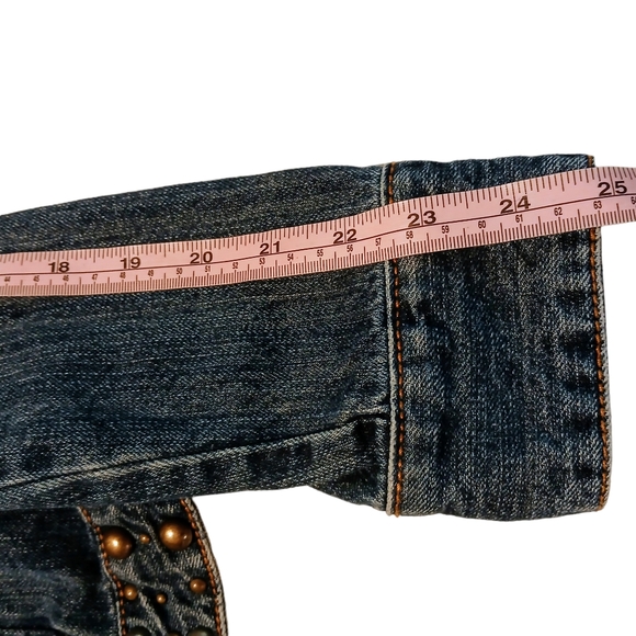 Stetson Women's Western Denim Studded Trucker Jacket Size M - Picture 7 of 12